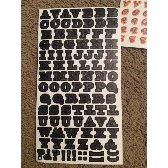 5 Sheets of Alpha/Number Stickers B16 - Picture 6 of 6